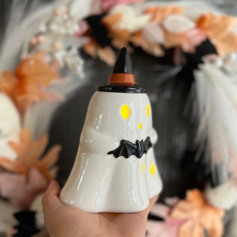 LAST ONE✨NEW🎃Target Bullseye Playground 2024 Light Up Ceramic Ghost👻